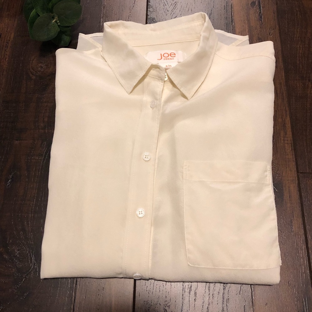 Joe Fresh Sheer Long Sleeve Blouse | small - Picture 2 of 4
